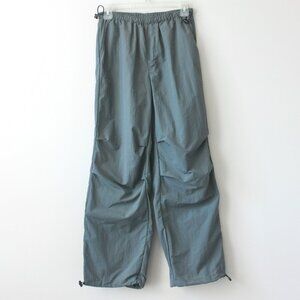 Zoe + Phoebe Olive Green Baggy Streetwear Pants Adjustable ToggleCord Lock Small